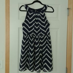 4 for $20 | Navy Chevron Dress | Size M